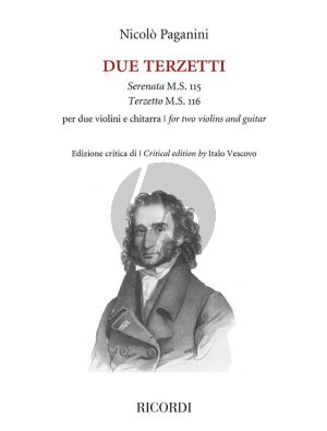 Paganini Due Terzetti 2 Violins and Guitar (Score/Parts) (edited by Italo Vescovo)