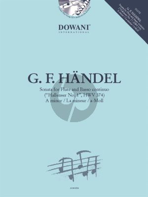 Handel Hallenser Sonata No. 1 HWV 374 A-minor Flute and Bc (Book with CD and Audio online) (Dowani)
