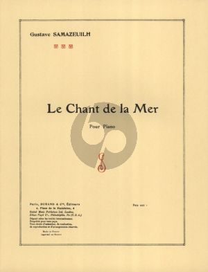 Samazeuilh Le Chant de la Mer Piano