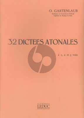 Gartenlaub 32 Dictees Atonales Superieur 1-2 et 3 Voix