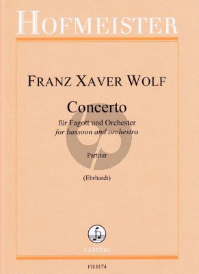 Wolf Concerto für Fagott und Orchester (Partitur) (Susanne Ehrhardt)