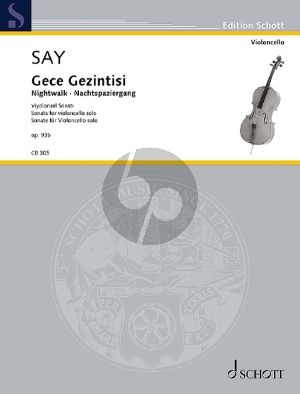 Say Gece Gezintisi (Nightwalk) Op. 93b Cello solo (Sonata)