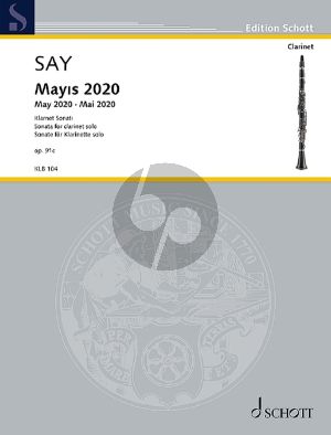 Say Mayıs 2020 Op. 91c Clarinet (Bb) solo (Sonata)