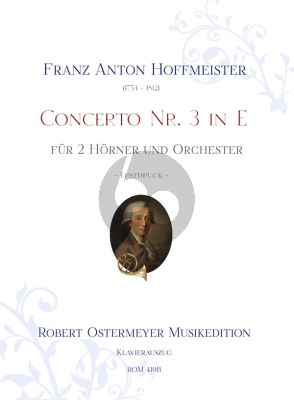 Hoffmeister Concerto No. 3 E-dur 2 Hörner und Orchester (Klavierauszug) (Robert Ostermeyer)