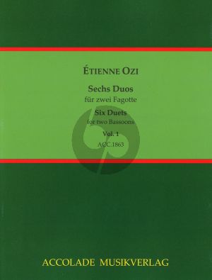 Ozi 6 Duos Vol. 1 No. 1- 3 2 Fagotte (Part./Stimmen) (Jean-Christophe Dassonville)