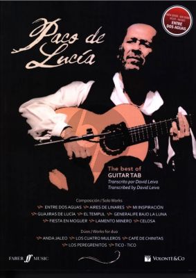 Lucia Best of Paco de Lucia for Guitar with Standard Notation and TAB (transcr. David Leiva)