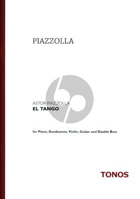 Piazzolla El Tango Rezitator-Klavier-Bandoneon-Violine- Elektr.Git.-Bass Partitur