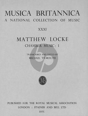 Locke Chamber Music I (edited by Michael Tilmouth)