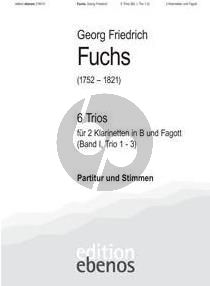 Fuchs 6 Trios Vol. 1 (No. 1 - 3) 2 Klarinetten und Fagott (Part./Stimmen)