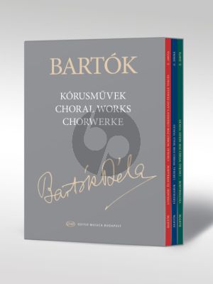 Bartok Complete Choral Works Clothbound in Slipcase (Edited by Szabó Miklós In collaboration with Somfai László, Kerékfy Márton, Pintér Csilla Mária) (Hungarian, English, German)