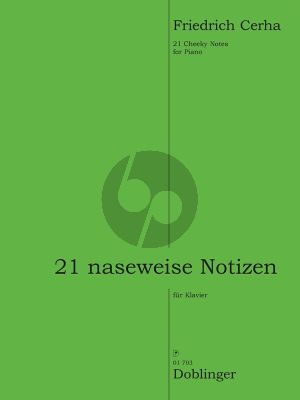 Cerha 21 naseweise Notizen Klavier (21 kurze Kompositionen)