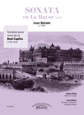 Balado Sonata A-Major for Viola and Piano (Sonatas para viola de la Real Capilla) (Edited by Tony Millan and Revised by Ashan Pillai)