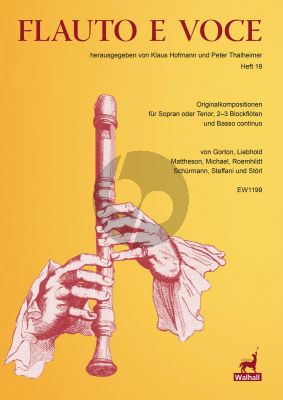 Flauto e Voce Heft 19 für Sopran oder Tenor 2–3 Blockflöten und Basso continuo