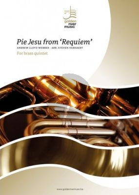 Lloyd Webber Pie Jesu from Requiem for Brass Quintet Scor and Parts (Trumpet in Bb, Flugelhorn, Horn in F, Trombone and Tuba) (Arranged by Steven Verhaert)