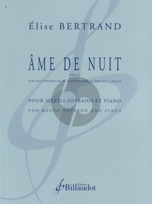 Ame de Nuit Op.12 for Mezzo Soprano and Piano