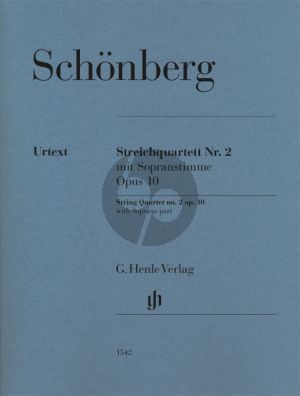 Schoenberg String Quartet No. 2 Op. 10 with Soprano part (Parts) (edited by Ullrich Scheideler)