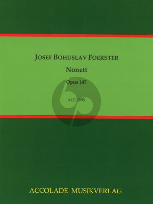 Foerster Nonett Op. 147 Flöte, Oboe, Klarinette, Fagott, Horn, Violine, Viola, Cello, Kontrabass (Part./Stimmen) (Bodo Koenigsbeck)