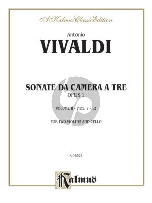 Vivaldi 12 Sonate da Camera a Tre Op. 1 Vol. 2 No. 7 - 12 for 2 Violins and Bc