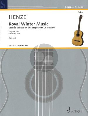 Henze Royal Winter Music Guitar solo (Second Sonata on Shakespearean Characters) (edited from the manuscript by Otto Tolonen)