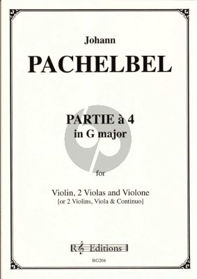 Pachelbel Partie a 4 in G-major Violin-2 Violas-Violone (Score/Parts) (edited by Richard Gwilt)