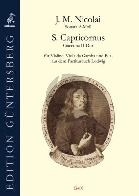 Nicolai Sonata No.14 a-Moll & Ciaconna D-Dur für Violine, Viola da Gamba & B. c (Herausgegeben von Leonore und Günter von Zadow)