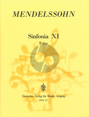 Mendelssohn Jugendsinfonie No. 11 F-dur Streichorchester (Partitur) (Hellmuth Christian Wolff)