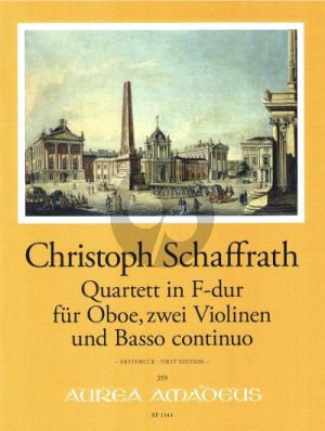 Schaffrath Quadro in F-dur [CSWV D:8] Oboe-2 Violinen und Bc (Part./Stimmen) (Harry Joelson)