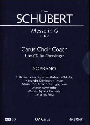Schubert Messe G-dur D.167 Sopran Chorstimme MP3-CD (Carus Choir Coach)