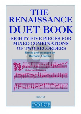 The Renaissance Duet Book for 2 Recorders Mixed Combinations (edited by Bernard Thomas)