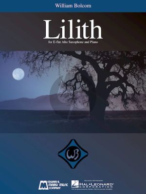 Bolcom Lilith for Alto Saxophone and Piano
