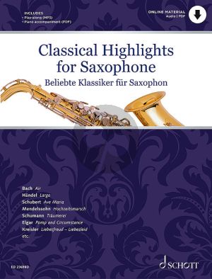 Classical Highlights for Saxophone for Alto Saxophone and Piano (Book with Audio online) (arr. Kate Mitchell)