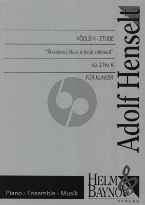 Henselt Vöglein-Etüde Op.2 No. 6 für Klavier