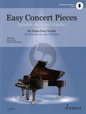 Easy Concert Pieces for Piano Four Hands (Book with Online Audio) (Edited by Mona and Rica Bard)