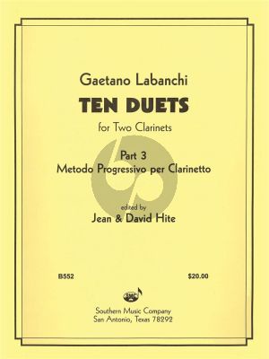 Labanchi Ten Duets from Metodo Progressivo for 2 Clarinets (edited by David Hite)