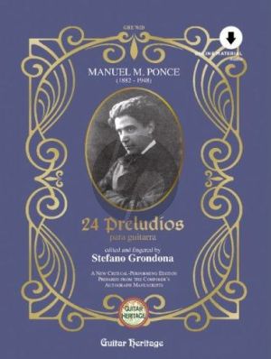Ponce 24 Preludios para Guitarra (Book with Audio online) (edited by Stefano Grondona)