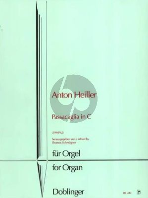 Heiller Passacaglia C-dur Orgel (1940/42)