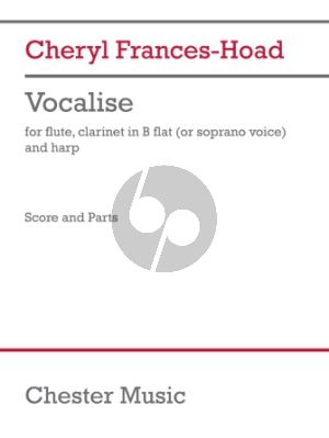 Frances-Hoad Vocalise for Flute, Clarinet (or Soprano) and Harp (Score and Parts)