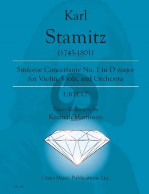 Stamitz Sinfonia Concertante No.1 in D major for Violin, Viola, and Orchestra Edition for Violin, Viola and Piano (Edited by Kenneth Martinson) (Urtext)