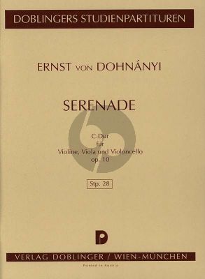 Dohnanyi Serenade Opus 10 Violine-Viola-Violoncello (Studienpartitur)