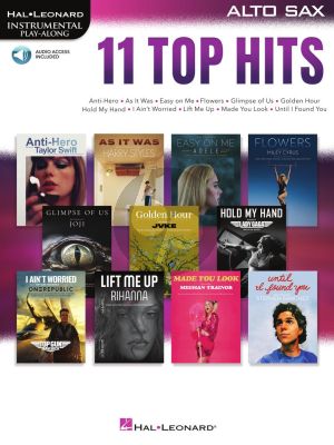 11 Top Hits for Alto Saxophone (Book with Audio online) (Hal Leonard Instrumental Play-Along)