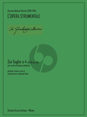 Martini Sei Fughe a 4 (HH.21 nn. 1-6) Strings with Bc (Score/Parts) (Federico Ferri and Daniele Prani)