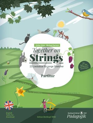 Together on Strings for 2 Violins, 2 Violas, 2 Violoncellos and Double Bass Score (23 Song Settings for Young String Players)