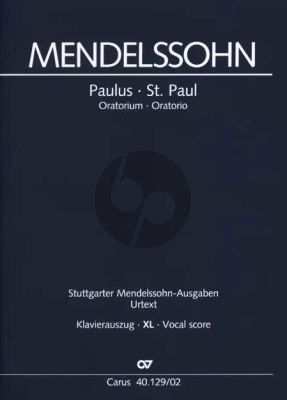 Mendelssohn Paulus Op.36 (SATB[soli]-SATB[choir]-Orch.) (Vocal Score XL) (germ./engl.) (edited by R.Larry Todd)