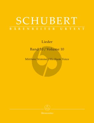 Schubert Lieder Volume 10 for Medium Voice (Walther Durr)