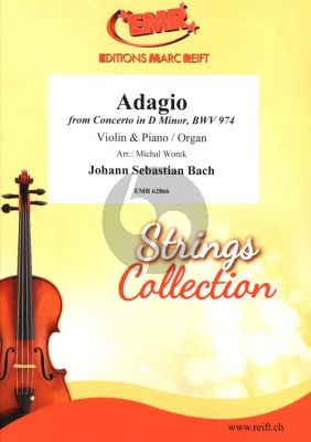 Bach Adagio from Concerto in D Minor BWV 974 for Violin and Piano or Organ (Arranged by Michal Worek)
