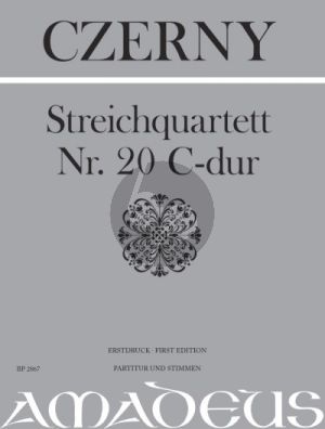 Czerny Quartett in C-dur No. 20 2 Violinen-Viola und Violoncello (Part./Stimmen) (Markus Fleck)