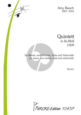 Beach Piano Quintet in fis-minor Op. 67 2 Violins-Viola-Cello and Piano (Score/Parts)