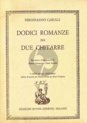 Carulli Dodici Romanze per Due Chitarre (edited by Alvaro Company and Paolini)