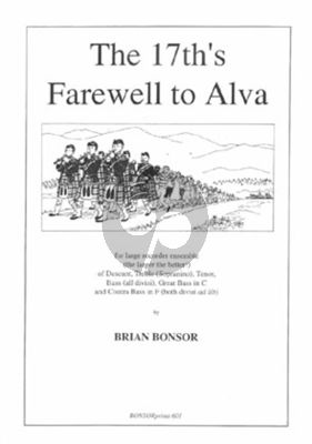 Bonsor 17th's Farewell to Alva for Recorders SA/SoTB/B divisi, GB in C, CB in F (divisi ad lib)
