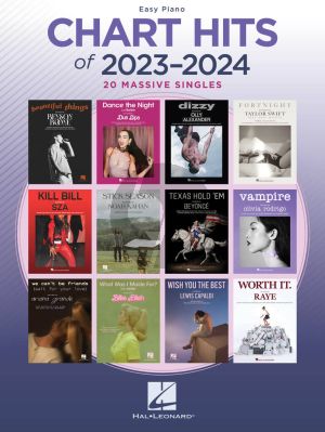 Chart Hits of 2023-2024 Easy Piano